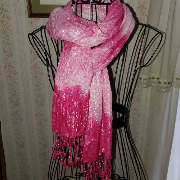 Justice pink metallic scarf - Picture 5 of 5